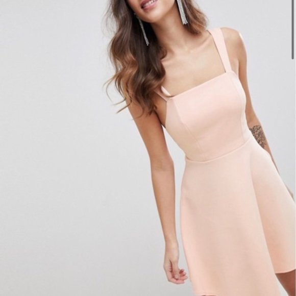 asos square neck dress